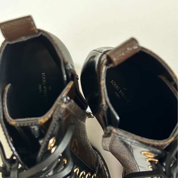 Louis Vuitton Star Trail Ankle Boots in Cocoa Monogram Canvas - Picture 8 of 9